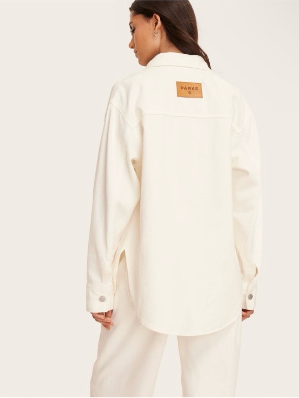Parke Cream Button-Down Overshirt